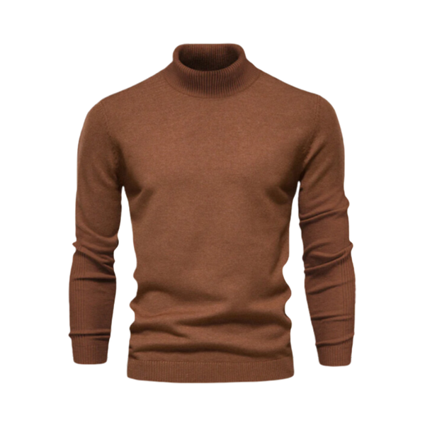 Casualowy męski sweter z golfem slim fit