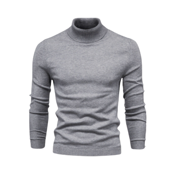 Casualowy męski sweter z golfem slim fit